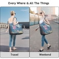 thumbnail image 4 of Flower Women's Large Weekend Travel Bag Moving Canvas Handbag Thick Double Layer Beach Weekend Travel Unisex Hospital Maternity Delivery with Toiletry Waterproof, 4 of 5
