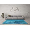 thumbnail image 3 of Ahgly Company Indoor Square Oriental Light Blue Industrial Area Rugs, 8' Square, 3 of 4