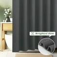 thumbnail image 5 of Inosoo Waffle Textured Shower Curtain, 72"x72" Heavy Duty Fabric Shower Curtains for Bathroom, Luxury Weighted Polyester Cloth Bath Curtain for Hotel, Charcoal Gray, 5 of 15