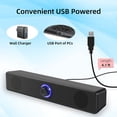 thumbnail image 3 of 2.0 Stereo Computer Speakers with 3.5mm AUX Input for Enhanced Audio Experience USB-Powered Desktop Sound System, 3 of 8