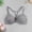 Gray, variant on YWMJI Women's Lace Bra Front Closure Floral Lace Underwire Bra Seamless Unlined Racerback Push Up Bra Full Coverage Padding Support Bras Front Snap Supportive Bras Soft Wire Lift Breasts Beige L