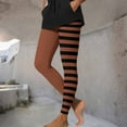 thumbnail image 5 of Women's Stretchy Pants New Women's Halloween Striped Leggings Sports Fitness Stretch Pants Casual Tights Cute Graphic Yoga Trousers Watermelon Red 3XL, 5 of 8