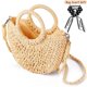 thumbnail image 3 of Bolso de hombro de paja, tejido Dailyacc, para verano, playa, mujer, 3 of 6