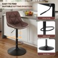 thumbnail image 6 of Set of 2 Adjustable Swivel Bar Stools in Modern Design with Comfortable Upholstered Seat and Durable Metal Frame, 6 of 7