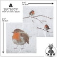 thumbnail image 6 of Robin Bird Napkins, 2 Packs of 20, Brown and White, 3 Ply Paper, Luncheon Size, 6.75 Inches, 6 of 6