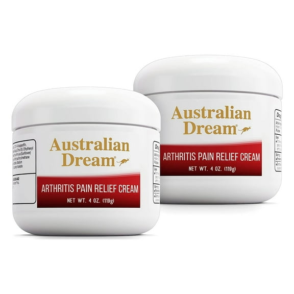 Australian Dream Arthritis Pain Relief Cream - For Muscle Aches or Back Pain - 4 Oz Jars (2 Pack)