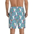 thumbnail image 2 of Yiaed Rabbit And Rainbow for Men's Soft Sleep Pajama Short Lounging Pajama Shorts-XX-Large, 2 of 8