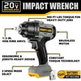 thumbnail image 2 of Llave de Impacto Neareen 900 Ft-lbs Sin Escobillas 20V MAX Solo Herramienta, 2 of 7