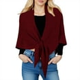 thumbnail image 3 of Yannianjz under $5 Shawl Wraps For Women, Womens Cross Front Poncho Sweater Wrap Topper Elegant Shawls Cape for Fall Winter, 3 of 9