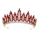 thumbnail image 1 of Tiara de boda, diadema, regalo, diadema decorativa, tocado de novia, corona, diadema Estilo A Dorado Rojo, 1 of 7