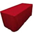 thumbnail image 3 of Nappe Rouge de 8 Pieds Nappe Ajustée Polyester Couverture de Table Salon Professionnel Banquet Rouge, 3 of 3