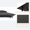 thumbnail image 5 of Unique Choice 8 x 5 Ft Grill Gazebo Replacement Canopy Top Cover, Gray, 5 of 6