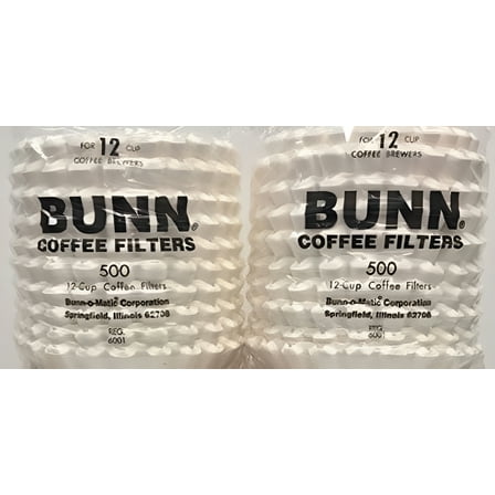 Bunn 12 Cup Coffee Filters 20115.6-1000 Count, White