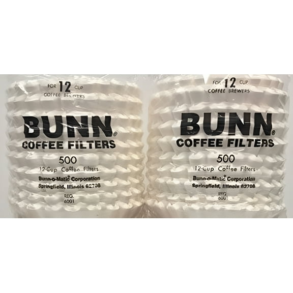 Bunn 12 Cup Coffee Filters 20115.6-1000 Count, White