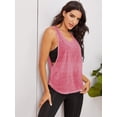 thumbnail image 3 of High-quality SweatyRocks Women's Sleeveless Scoop Neck Shirt Contract Mesh Racerback Tank Top, 3 of 5