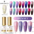 thumbnail image 2 of BORN PRETTY 2Bottles 7ml Glitter Gold Sequins Temperature Color Changing Thermal Gel Polish UV LED Soak Off Nail Gel Varnish Gong Bohan LED, 2 of 2