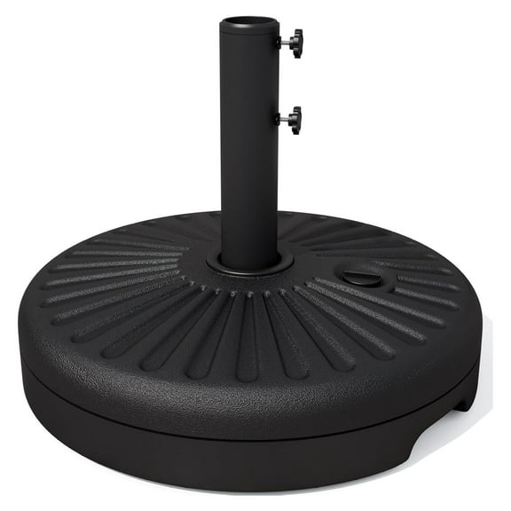22L Patio Umbrella Stand, Outdoor Umbrella Base Water Filled Stand, Patio Outdoor Umbrella Holder (Black)
