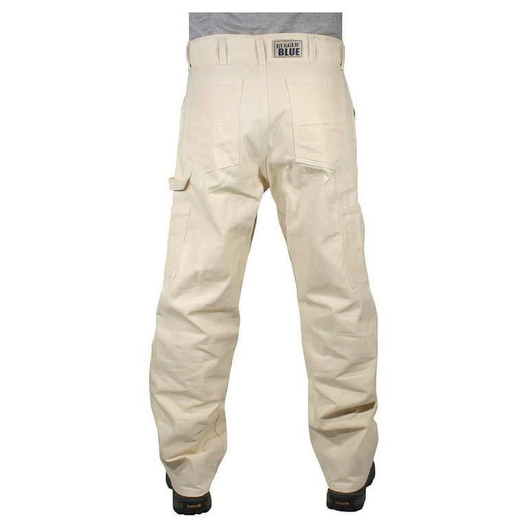 Rugged Blue Workwear Male Relaxed Fit Painters Pants Men Natural - 46x34