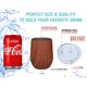 thumbnail image 4 of Juego de 2 vasos de vino de acero inoxidable CHILLOUT LIFE 12 oz con tapa y pajitas Patrón de madera, 4 of 6