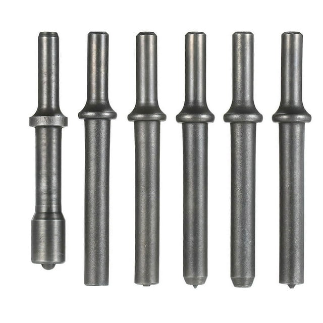 8-Piece Air Rivet Hammer Bit Set 40Cr Steel Smoothing Pneumatic Air Hammer Bits with Spring