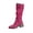 Pink, variant on THDHVS Winter Boots for Women,Womens Shoes,Women's Fashion Casual Versatile Style Multi-Color Buckle Boots Fall and Fashion Trendy Heel Textured Long Boots Gray
