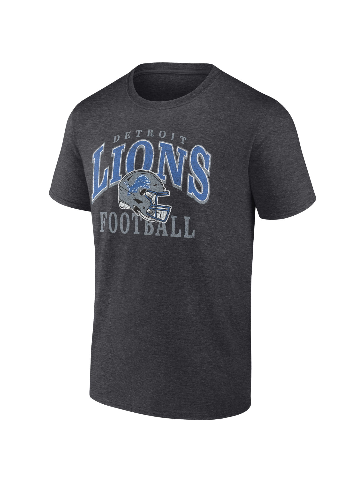 NFL Detroit Lions Men's Cotton Charcoal Heather Short Sleeve T-Shirt