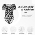 thumbnail image 6 of Gaeub Similar To Leopard Print Women'S Short Sleeve One Piece Swimsuit Sexy High-Waisted Bodysuit For Swimming, Beach, Sports - Xx-Large, 6 of 9