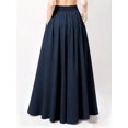 thumbnail image 2 of Womens Navy Blue Flowing Maxi Skirt A-Line Casual Solid Color, 2 of 4