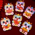 thumbnail image 6 of 6pcs/set Party Supply CNY Spring Festival Cartoon Dragon Chinese Red Envelopes Packet Envelopes Dragon Year New Year Pocket Bag F, 6 of 8