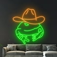 thumbnail image 5 of Handmadetneonsign Cowboy Frog Neon Light, Cowboy Hat Frog Led Light, Toad Led Sign, Western Light, 5 of 5