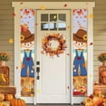 thumbnail image 1 of Scarecrow Curtain 2Pcs Adding Atmosphere Good-looking Beautifully Thanksgiving Porch Sign Hanging Banner, 1 of 4