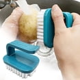 thumbnail image 2 of ZOURIH Vegetable Scrubber Brush 3 Pack Fruit and Vegetable Brushes,Vegetable Brush Scrubber for Food,Veggie Wash Brush with Stiff Bristles Vegetable Cleaner Brush for Fruits,Potatoes,Carrots,Green, 2 of 7