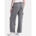 thumbnail image 3 of No Boundaries Washed Cargo Sweatpants, 29.5'' Inseam, Women's and Women's Plus XXS-4X, 3 of 5