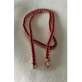 thumbnail image 2 of 925 Silver Lab Garnet Round Tennis Necklace,14k Lab Garnet Stone Initial Necklace,Yellow Gold plated Tennis Necklace,Valantine Necklace Gift, 2 of 3