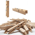 thumbnail image 4 of 100X Clothes Pins Heavy Duty Outdoor with Spring, Wooden Clothespins for Crafts and Hanging Clothes, 4 of 7