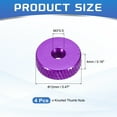 thumbnail image 2 of Uxcell 4 Pcs Knurled Thumb Nuts, M3 x 12 mm x 4 mm Female Aluminum Flat Through Hole Lock Adjusting Nuts Handle Knob Fasteners for 3D Printer Parts, Machine, DIY, Purple, 2 of 6