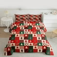 thumbnail image 2 of Castle Fairy 3-Piece Queen Size Comforter Set - Tree Lattice Christmas Holiday Print, 2 of 8