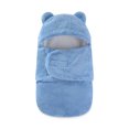 thumbnail image 2 of Toddler Kids Girls Boys Snowsuit Bear Ear Hooded Rompers Long Sleeve Swaddle Blanket Swaddling Wrap Baby Soft Sleep Sack Bag Jumpsuit Cute Outfits 0-3 Months, 2 of 6