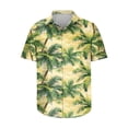 thumbnail image 4 of DJDLJWCJ Hawaiian Shirt for Men Short Sleeve, polo T Shirts Floral Print Hawaiian Shirts for Men Summer Beach Shirts Yellow S, 4 of 5