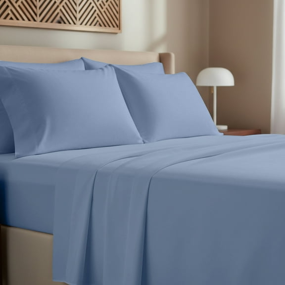 California Design Den, 100% Cotton, 3-Piece Twin Bed Sheet Set, Blue Hydrangea