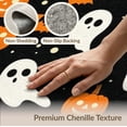 thumbnail image 6 of ODIKA 4'x6' Washable Area Rug Stain Resistant, Low Pile, Easy Care Halloween Skull Ghost Pumpkin Bat Welcome Doormat Fiber Door for Dorm Room, Small Living, 6 of 7