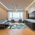 thumbnail image 5 of LaModaHome Non-Slip Rug Blue Phosphor Rug Washable Mat Child Stain Resistant Living Room Kitchen Carpet - Size: 3,3X5,9ft(100X180cm), 5 of 5