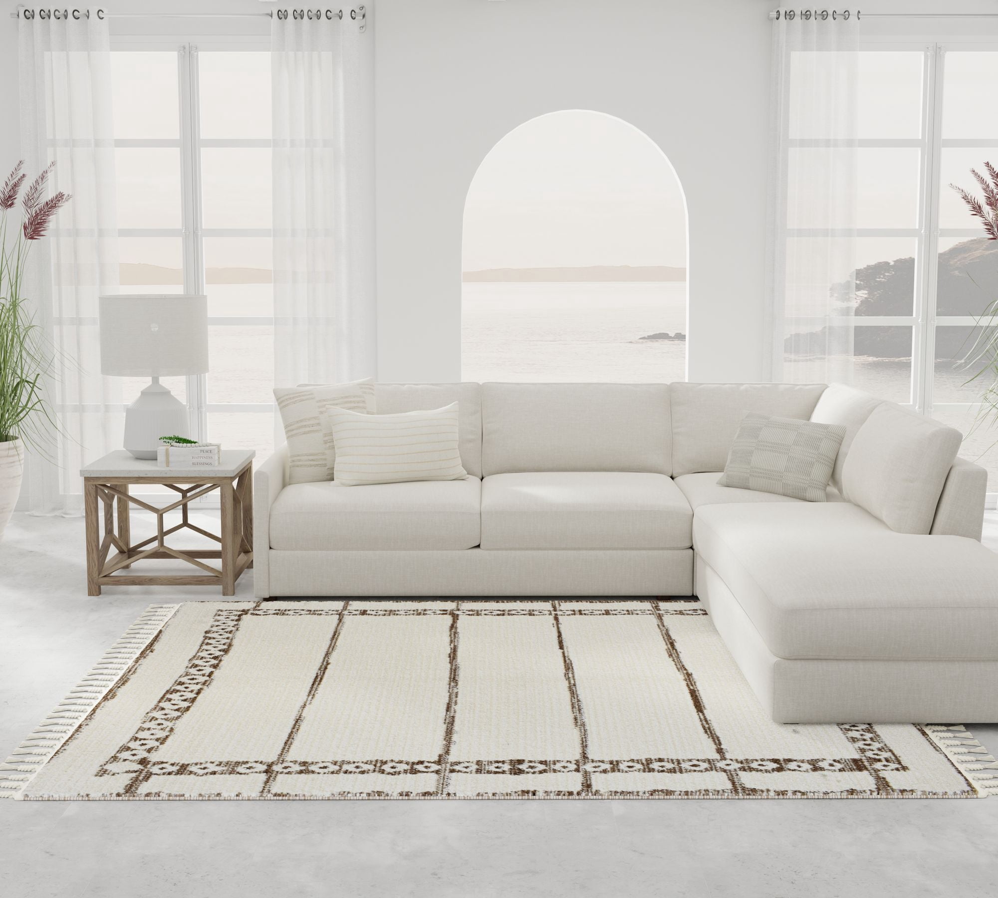 Mason Brooks Catalan IB40C Transitional Geometric 2'6" X 4' Area Rug