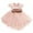 Pink, variant on Dresses For Girls Kids Flowers Floral Tulle Ruched Princess Dresses Clothes Baby Girl Dress Pink 12 Months-18 Months