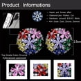 thumbnail image 4 of Multicolor CZ Flower Half Round Earrings Necklace Set Fashion 925 Silver Jewelry, 4 of 8