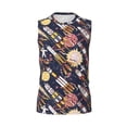 thumbnail image 6 of Lsque Cartoon Space 1 Print Men's Cotton Blend Sleeveless Muscle Shirts (S-3XL)- Moisture Wicking, Odor Protection, UPF 30+,XX-Large, 6 of 8
