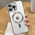 thumbnail image 1 of KOMI Magnetic Case for iPhone 15 Pro Max Case [Compatible with MagSafe] Full Camera Protection Clear Plating Luxury Cover for Women Men Soft TPU Bumper Drop Protective Phone Case (6.7"), Nature Titani, 1 of 5
