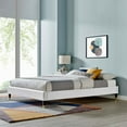 thumbnail image 2 of Platform Bed Frame, Queen Size, Velvet, Light Grey Gray, Modern Contemporary Urban Design, Bedroom Master Guest Suite, 2 of 6