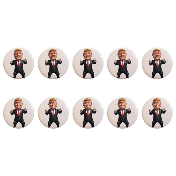 CAIROYAR Broche de presidente, 10 botones de pin de Trump 2024, broche de campaña electoral de presidente 2024 para DJT, felicitaciones