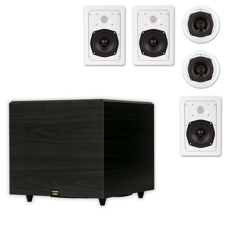 Acoustic Audio Ht 55 In Wall Ceiling 5 1 Home Theater Speakers And